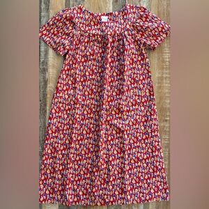 Carole Vintage Red Floral MuMu House Dress Nightgown, Size Small